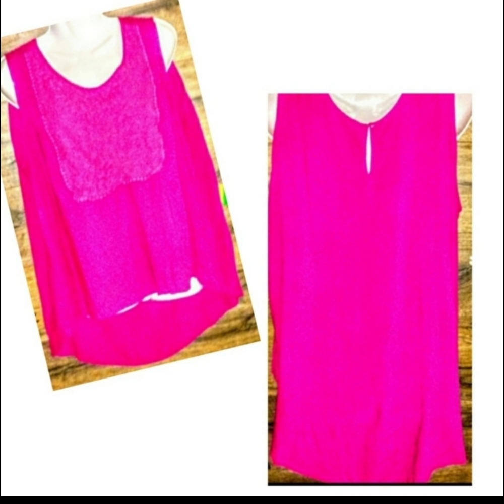 Ariat Top Size XXL Pink High Low Sleeveless EUC - Picture 2 of 10
